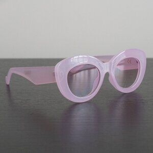 Milky Pink Round Cat Eye Sunglasses | Retro Chic & Playful